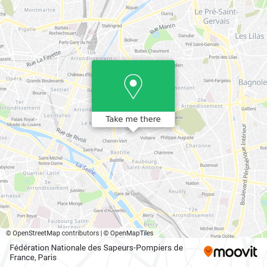 Fédération Nationale des Sapeurs-Pompiers de France map