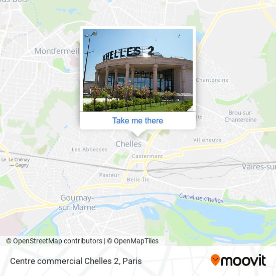 Centre commercial Chelles 2 map