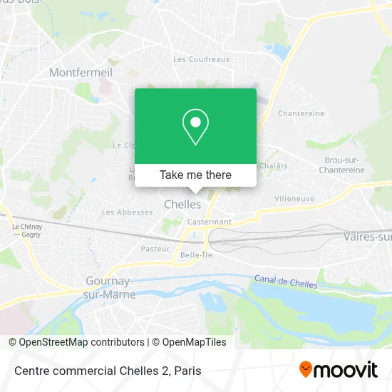 Centre commercial Chelles 2 map