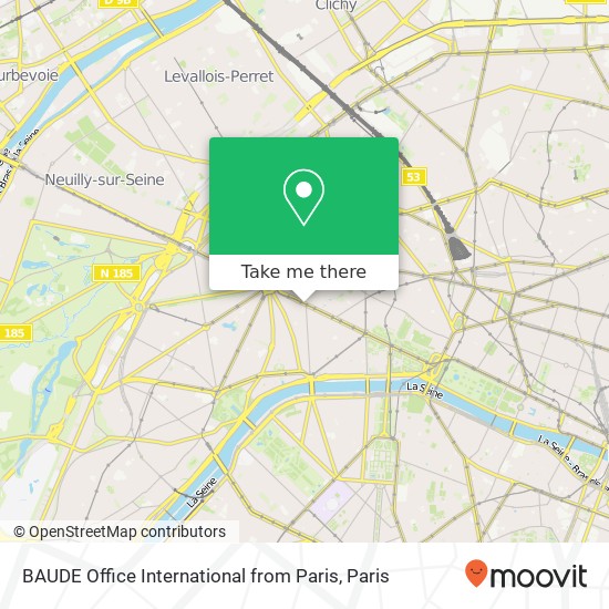 BAUDE Office International from Paris map