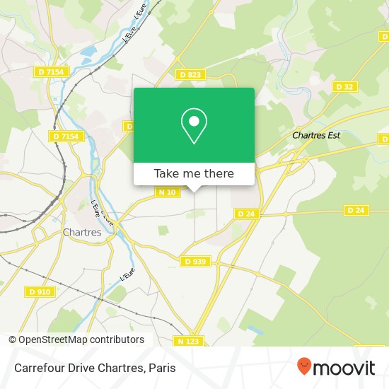 Mapa Carrefour Drive Chartres