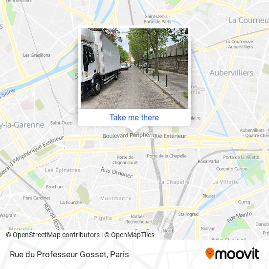 Mapa Rue du Professeur Gosset