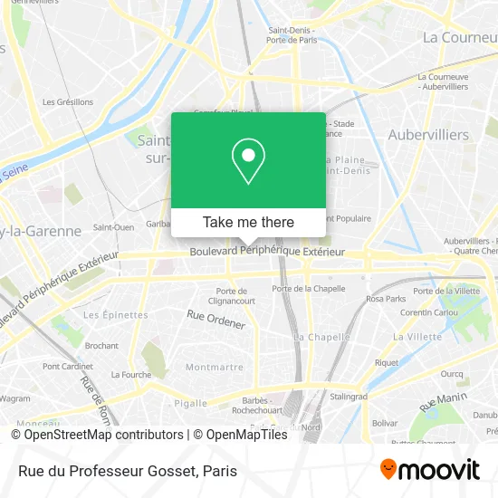 Rue du Professeur Gosset map