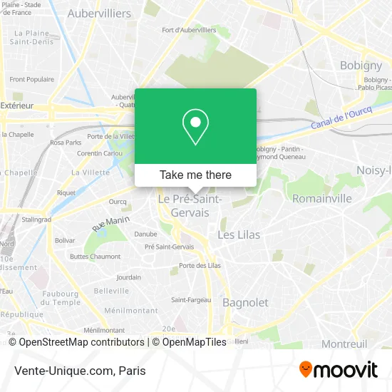 Mapa Vente-Unique.com