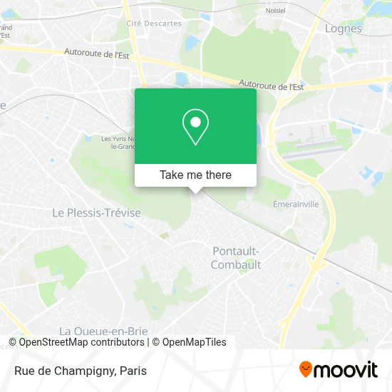 Mapa Rue de Champigny