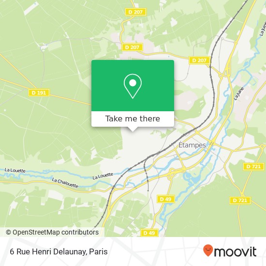Mapa 6 Rue Henri Delaunay