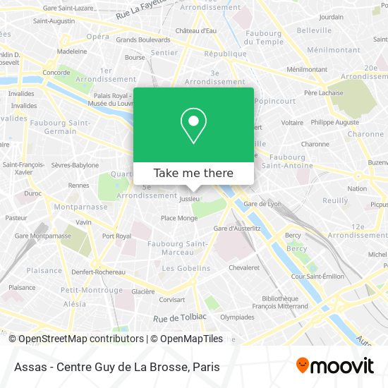 Assas - Centre Guy de La Brosse map