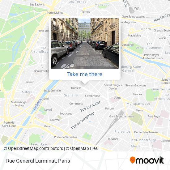 Mapa Rue General Larminat