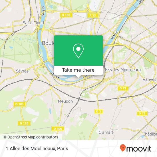 1 Allée des Moulineaux map