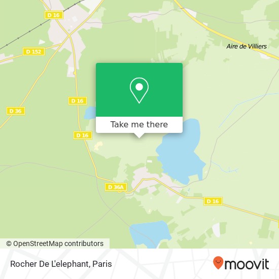 Mapa Rocher De L'elephant