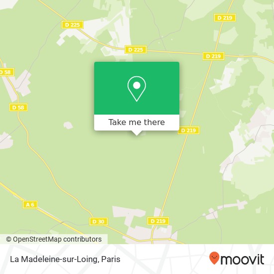 Mapa La Madeleine-sur-Loing