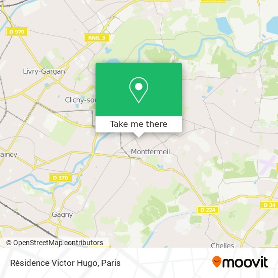 Mapa Résidence Victor Hugo