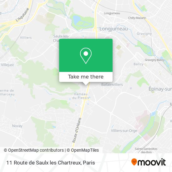 11 Route de Saulx les Chartreux map