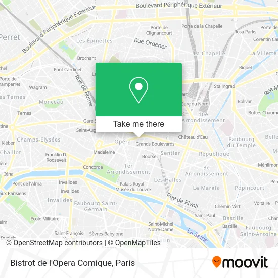 Bistrot de l'Opera Comique map