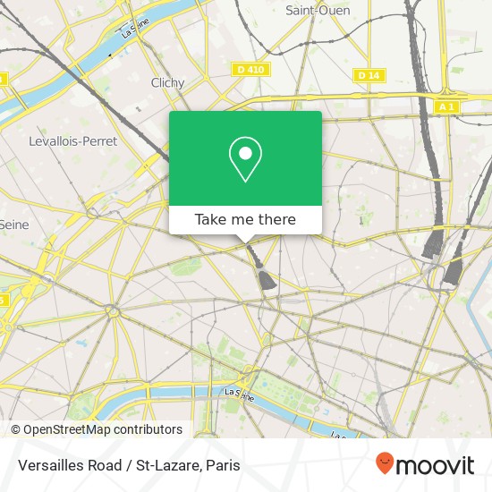 Mapa Versailles Road / St-Lazare