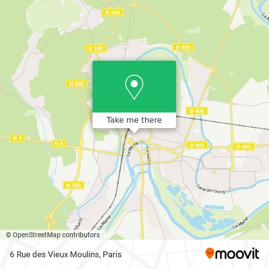 Mapa 6 Rue des Vieux Moulins