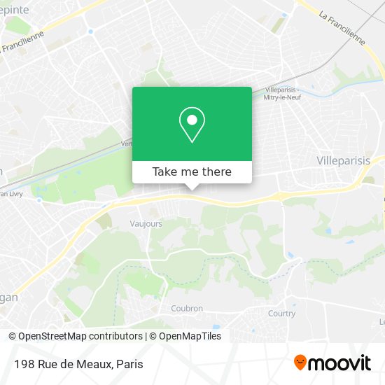 Mapa 198 Rue de Meaux
