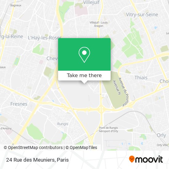 Mapa 24 Rue des Meuniers