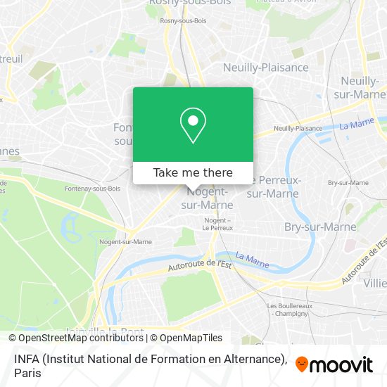 INFA (Institut National de Formation en Alternance) map