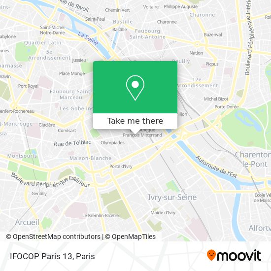 IFOCOP Paris 13 map