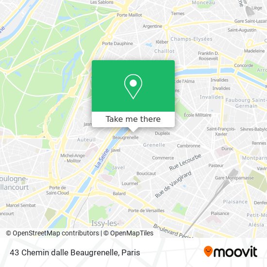 43 Chemin dalle Beaugrenelle map