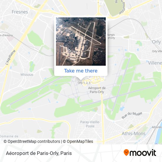 Mapa Aéoroport de Paris-Orly