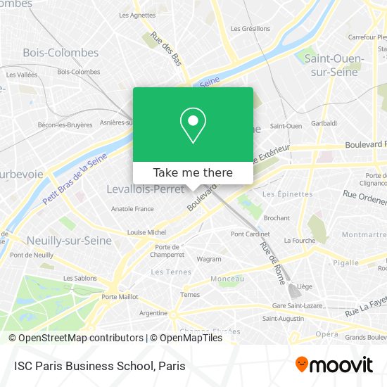 Mapa ISC Paris Business School