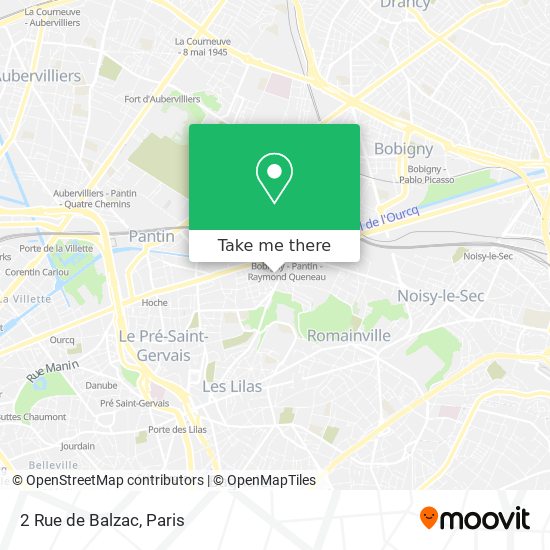 Mapa 2 Rue de Balzac