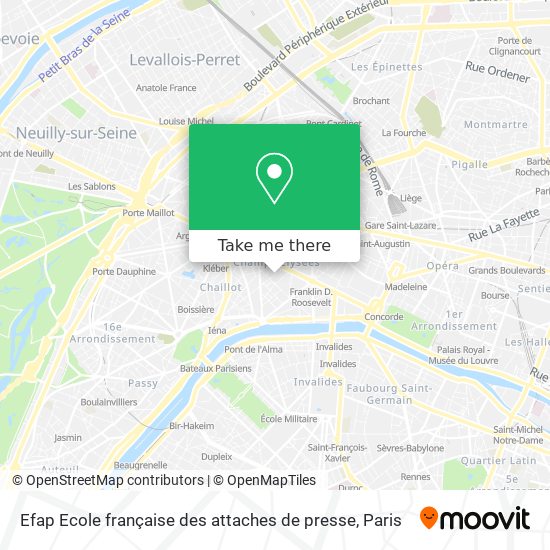 Efap Ecole française des attaches de presse map