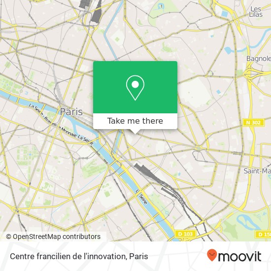 Centre francilien de l'innovation map