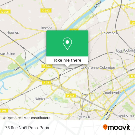 Mapa 75 Rue Noël Pons