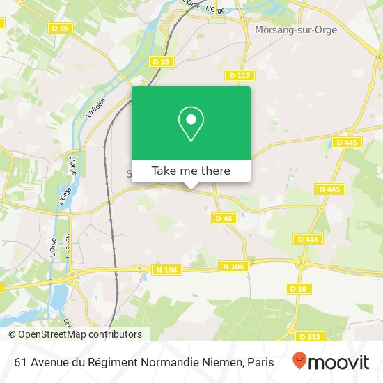 Mapa 61 Avenue du Régiment Normandie Niemen