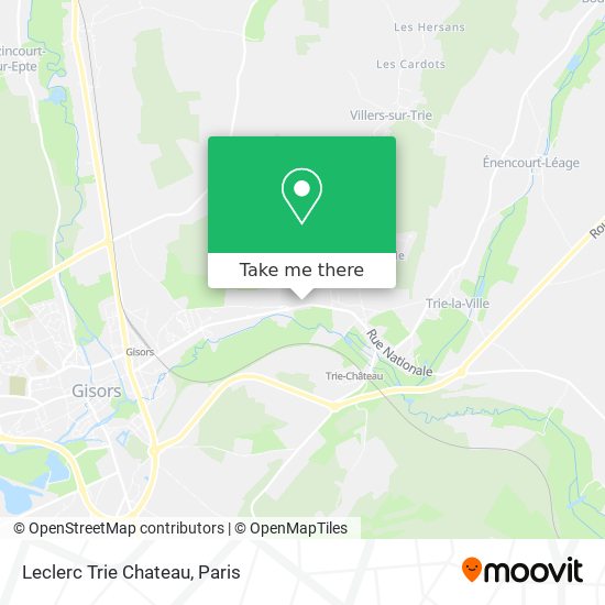 Leclerc Trie Chateau map