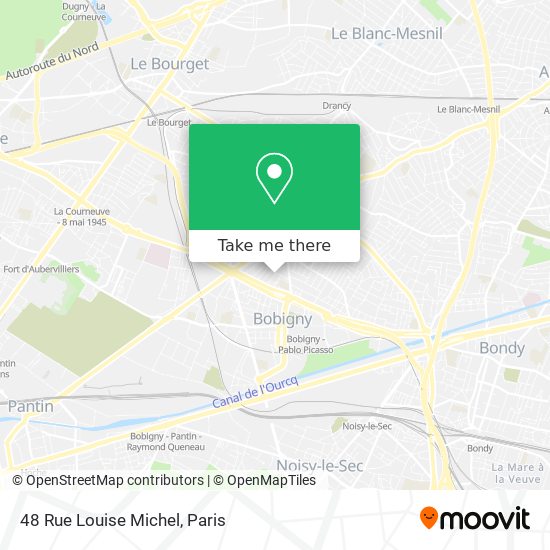 Mapa 48 Rue Louise Michel