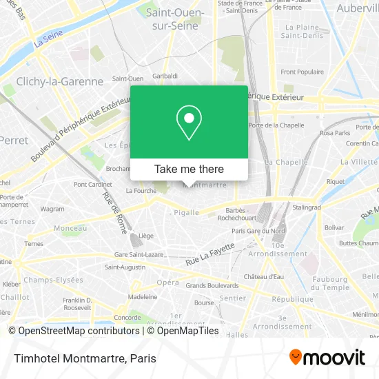Timhotel Montmartre map