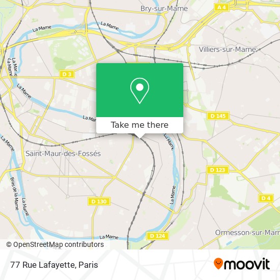 Mapa 77 Rue Lafayette