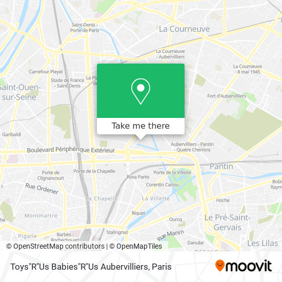 Mapa Toys"R"Us Babies"R"Us Aubervilliers