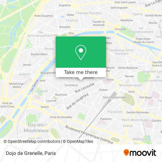 Mapa Dojo de Grenelle