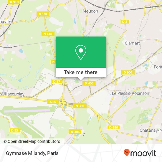 Gymnase Milandy map