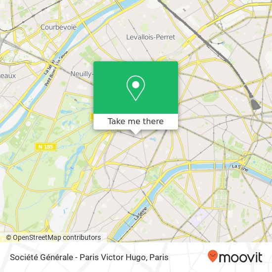Société Générale - Paris Victor Hugo map