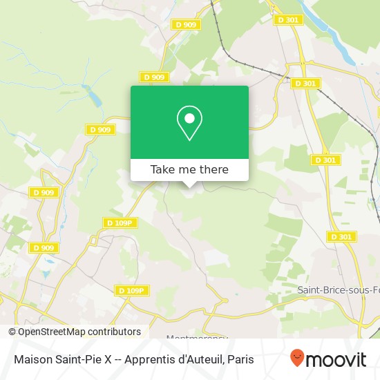 Mapa Maison Saint-Pie X -- Apprentis d'Auteuil