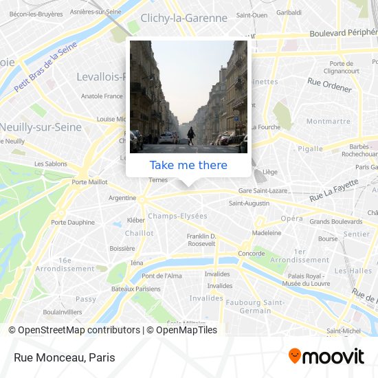 Rue Monceau map