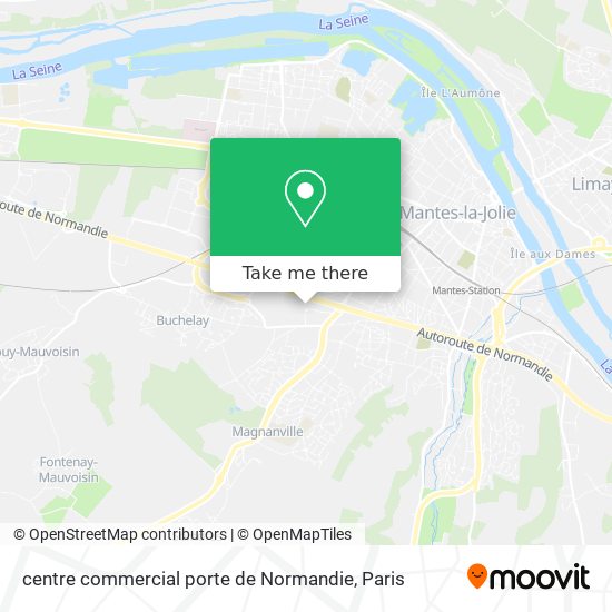 Mapa centre commercial porte de Normandie