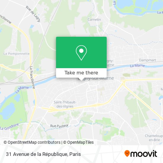 Mapa 31 Avenue de la République