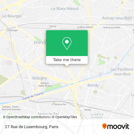 Mapa 27 Rue de Luxembourg