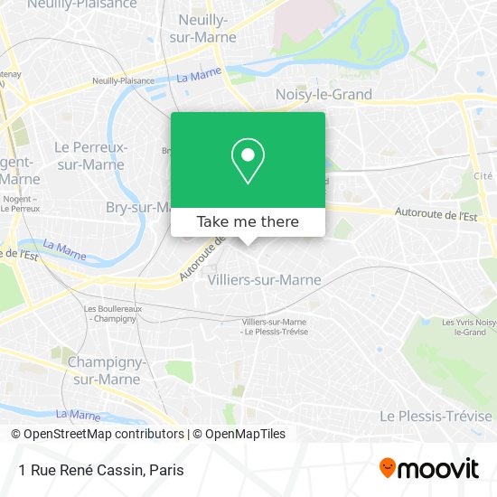 Mapa 1 Rue René Cassin