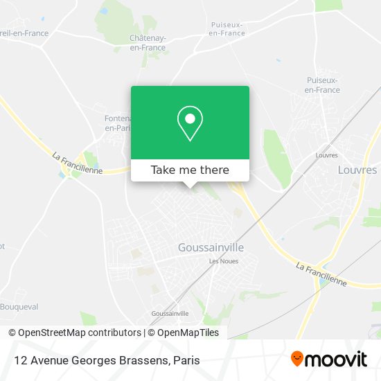 Mapa 12 Avenue Georges Brassens
