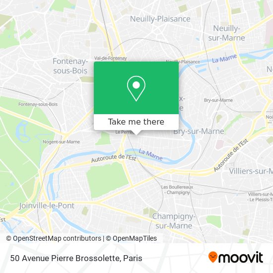 Mapa 50 Avenue Pierre Brossolette