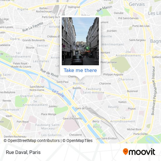 Rue Daval map