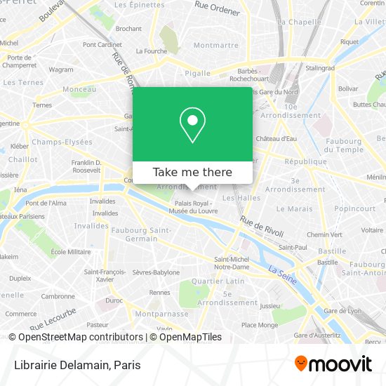 Librairie Delamain map